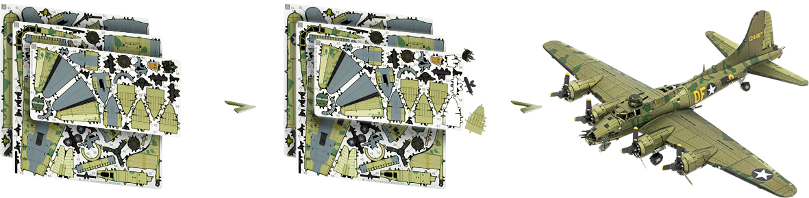 Metal earth Modellbausatz MetalEarth Aviation: B-17 FLIEGENDE FESTUNG  (BOEIN