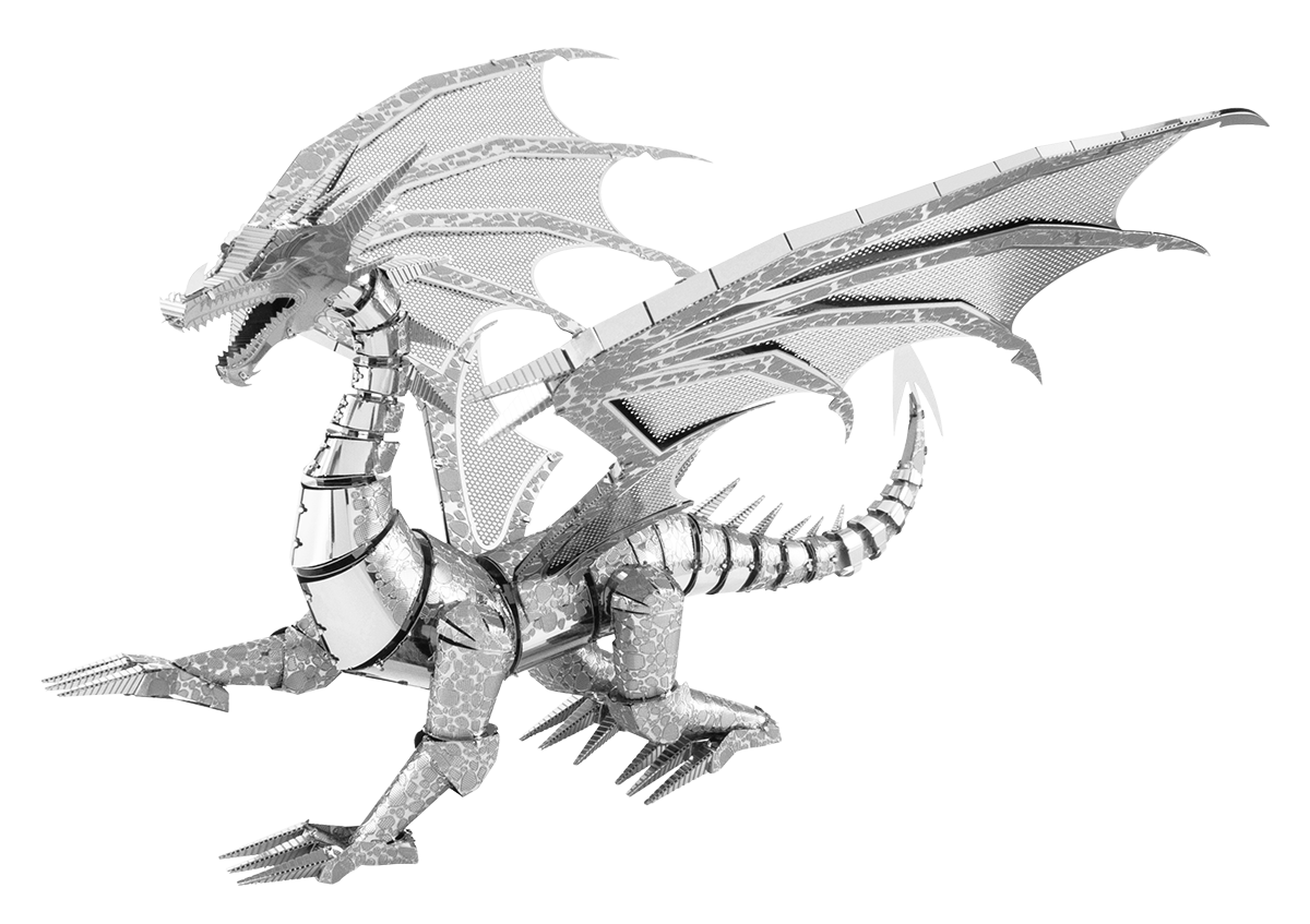 metal earth  Iconx silver dragon