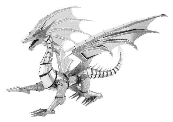 metal earth  Iconx silver dragon
