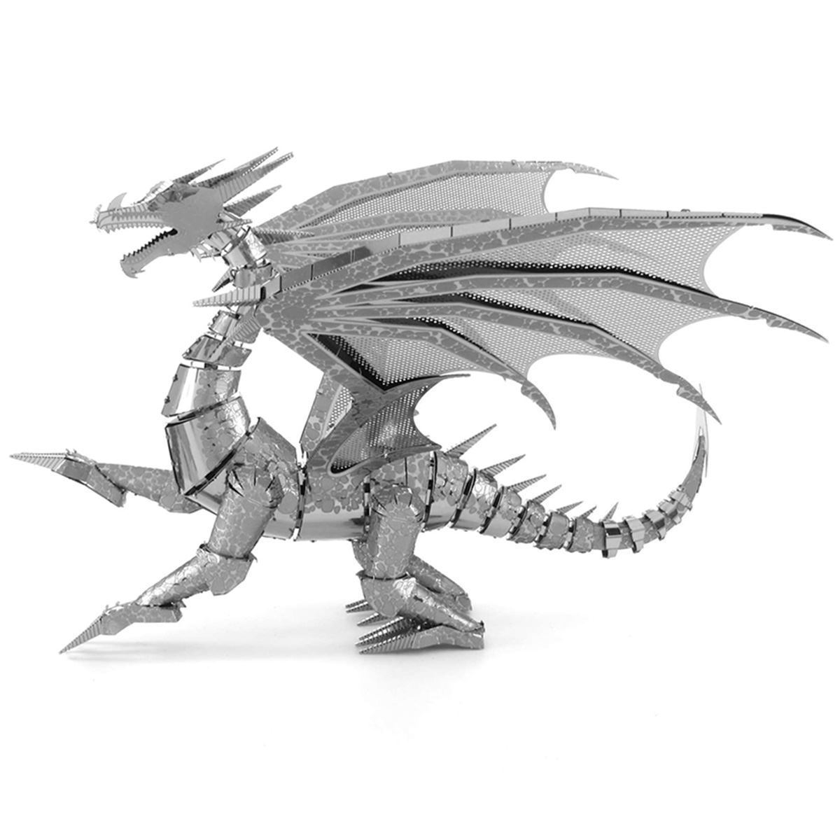 Fascinations Metal Earth Premium Series Silver Dragon 3D Metal Model Kit