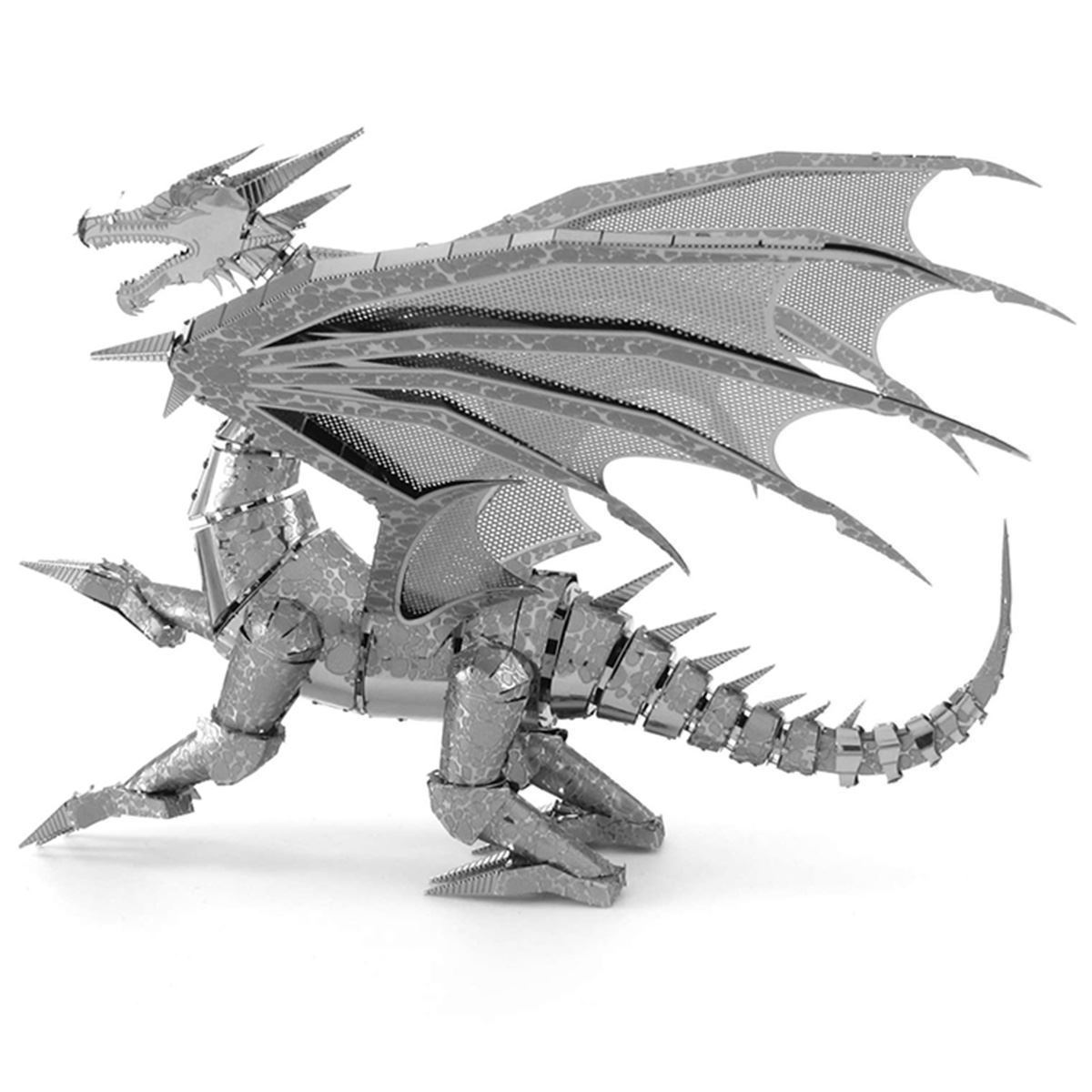 Fascinations Metal Earth Premium Series Silver Dragon 3D Metal Model Kit