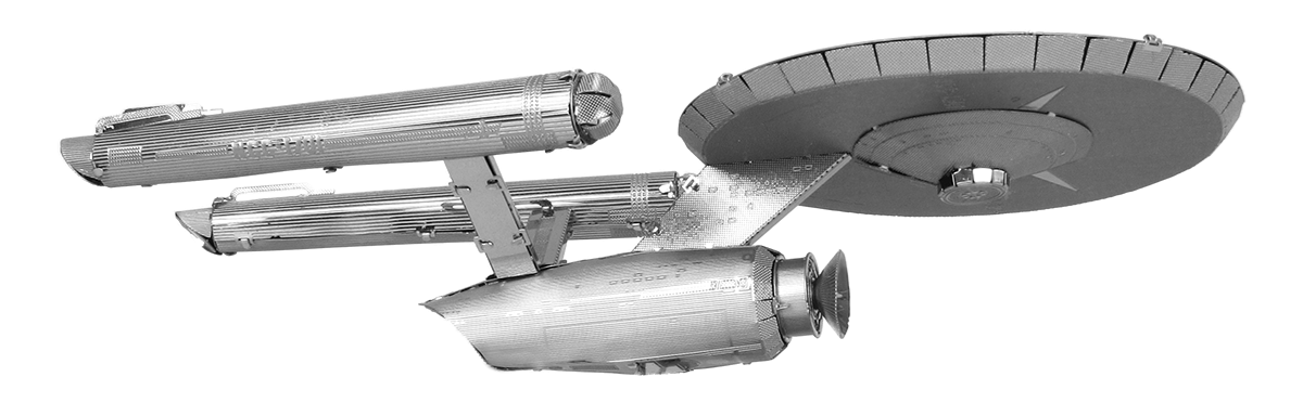 Star Trek Khosd 3D De Rompecabezas Starship NCC Metal Earth-Maqueta Metal Earth USS Enterprise NCC-1701 Acero 12,7 × 6 × 6 Cm 