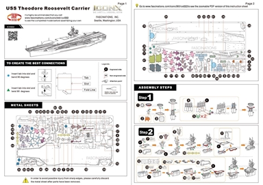 USS Theodore Roosevelt CVN-71 Metal Earth Premium Series | 3D