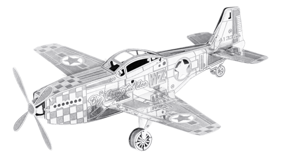 metal earth boeing - mustang p-51