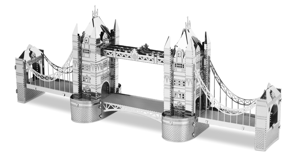 Kit Modello 3D Metal Earth – London Tower Bridge – Fascinations – Acciaio, Scala 1:739