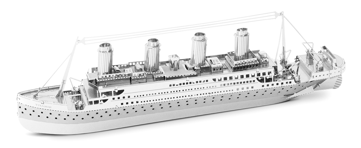 6 Metal Earth 3D Kits Black Pearl Titanic Golden Hind Commuter Ferry USS Arizona 