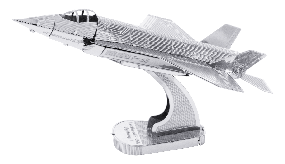 Lockheed Martin SR71 Blackbird AND F35 Lightning II Jet Airplanes = SET OF 2 Metal Earth 3D Laser Cut Models 