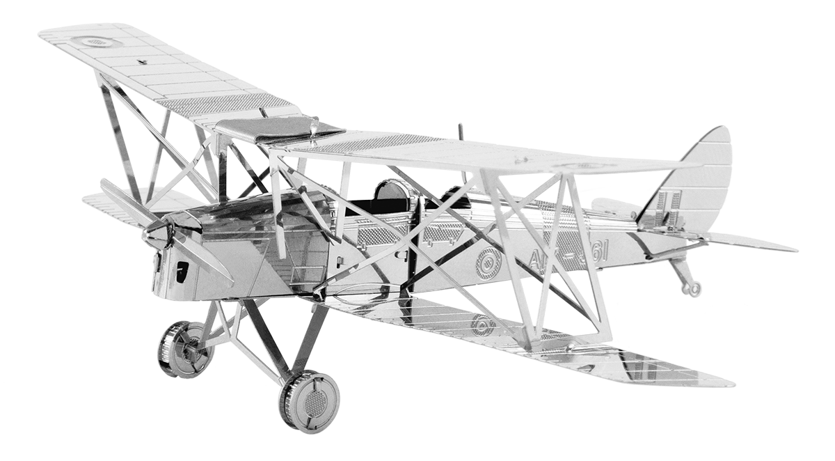 Fascinations Metal Earth 3D Laser Cut Steel Model Kit De Havilland Tiger Moth 
