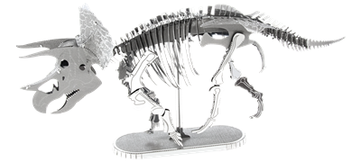 metal earth dinosaur - triceatops skeleton