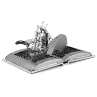 metal earth models - moby dick book sculpture 2