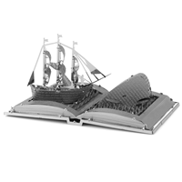 metal earth models - moby dick book sculpture 3