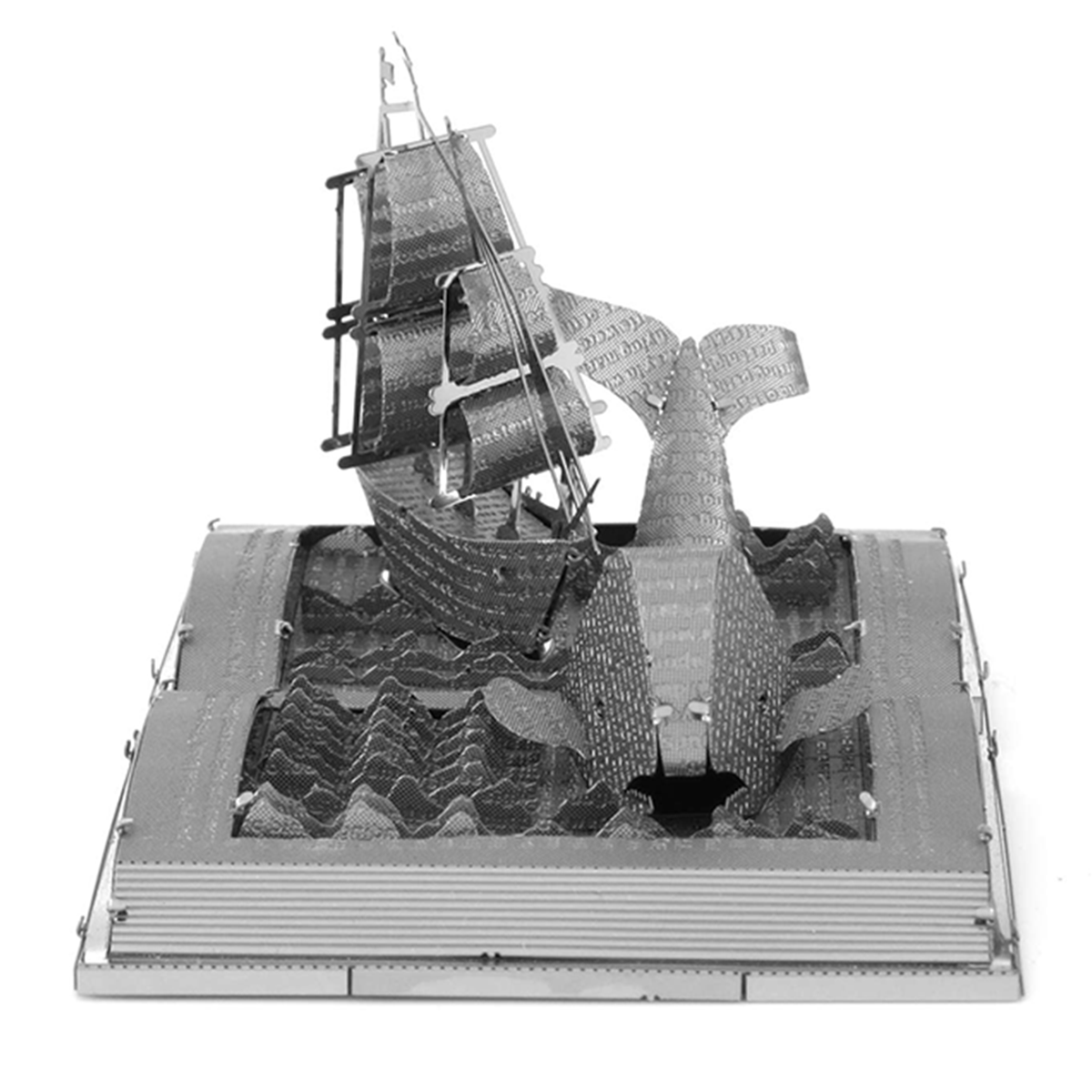 Modellbausatz Moby Dick Skulptur 3D aus Metall Bausatz Wal Schiff Roman 