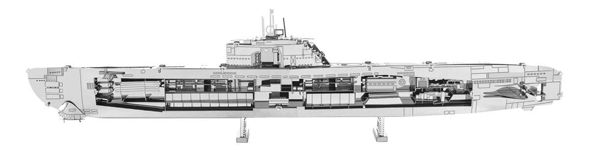 metal earth vehicle - German U-boat type XXI