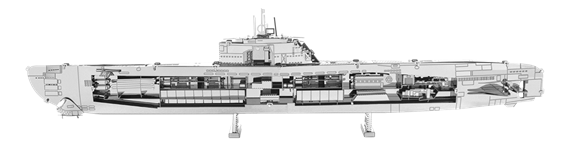 metal earth vehicle - German U-boat type XXI