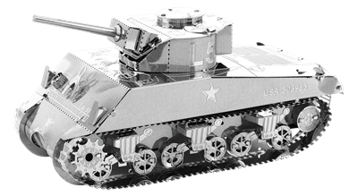 metal earth tanks - sherman tank