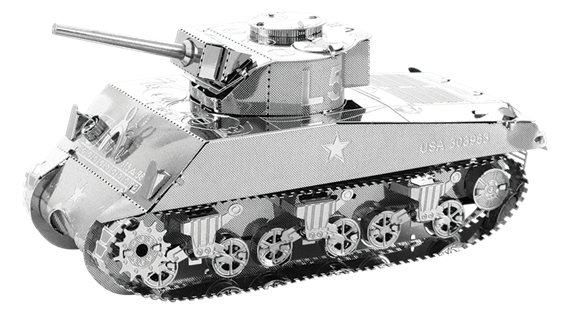 metal earth tanks - sherman tank