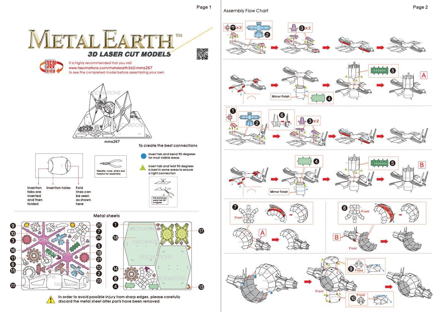 metal earth tie fighter