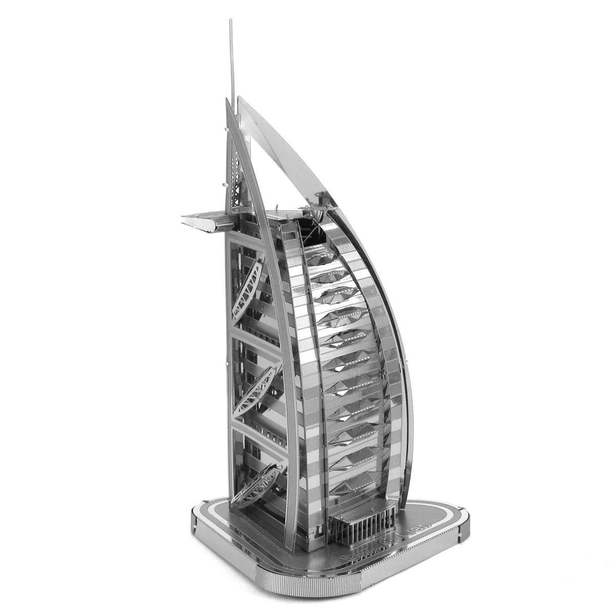 Fascinations Metal Earth 3D Laser Cut Steel Model Kit Dubai Burj al Arab 