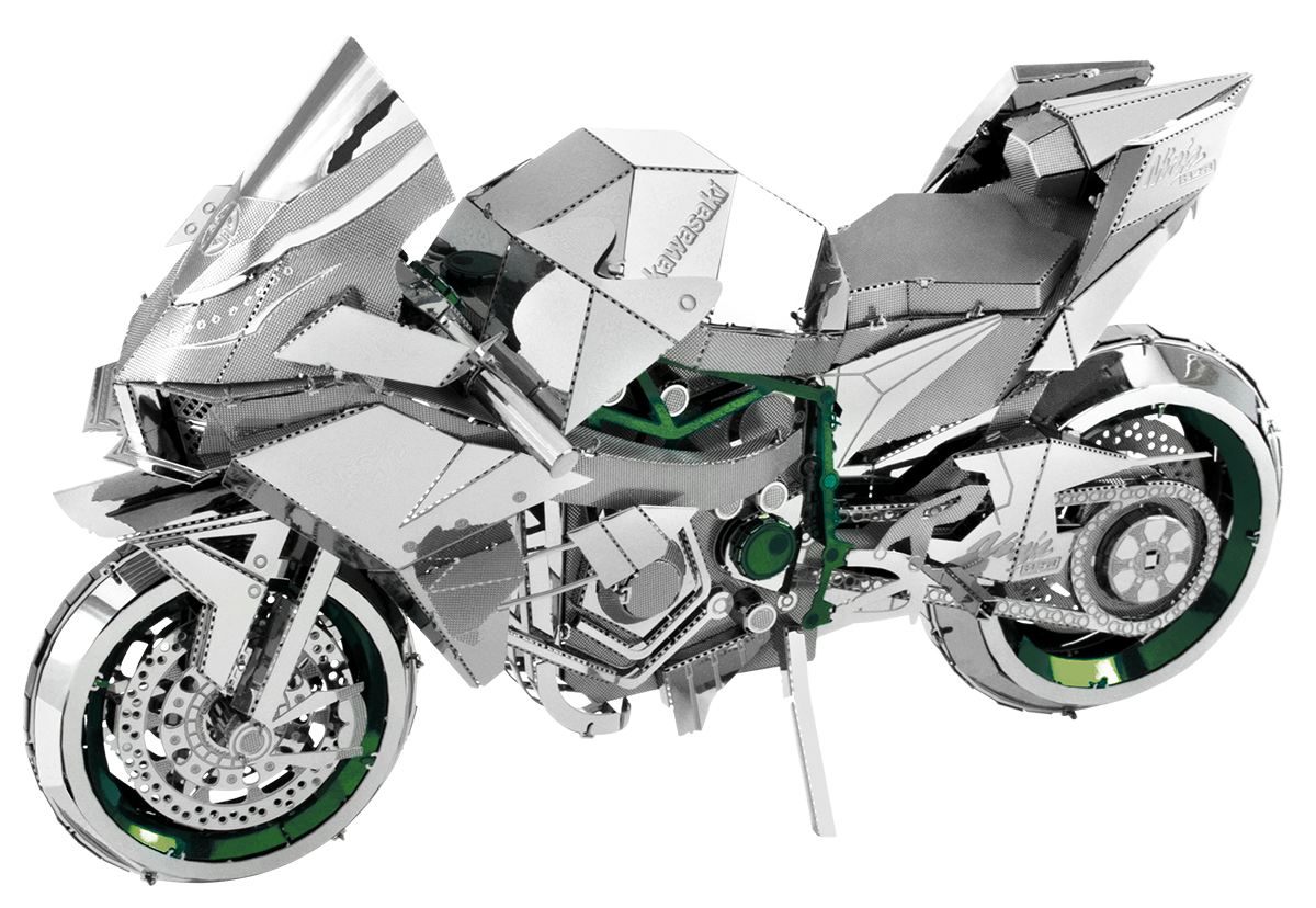 Kawasaki Ninja H2R Motorbike Metal Earth 3D Model Kit FASCINATIONS 