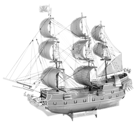 高品質 Black Pearl Ship BLACK Metal Earth Premium Series | 3D Metal インテリア・デコレーション