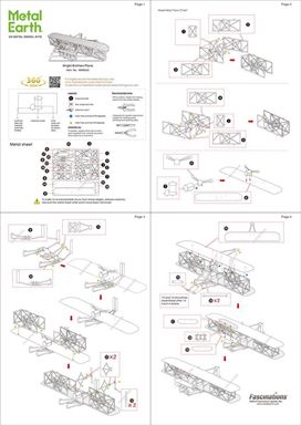 Eureka Flugzeug der Gebrüder Wright von Metal Earth