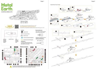 Metal Earth Ships - Germa U-Boat Type XXI | 3D Metal Model Kits