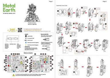 Modello 3D Metal Earth - Optimus Prime A Colori, Kit Acciaio Fascinations