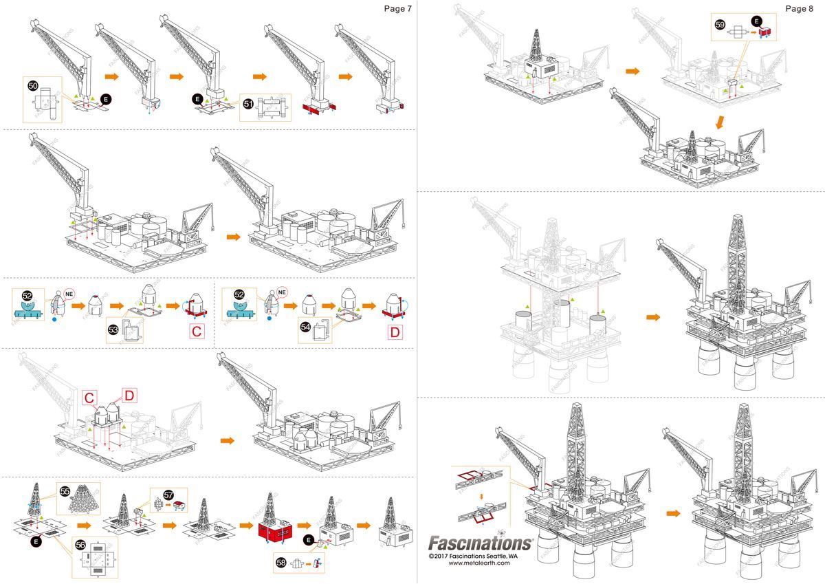 Metal Earth Fascinations Offshore Oil Rig & Tanker Gift Box 3D Metall Puzzle 