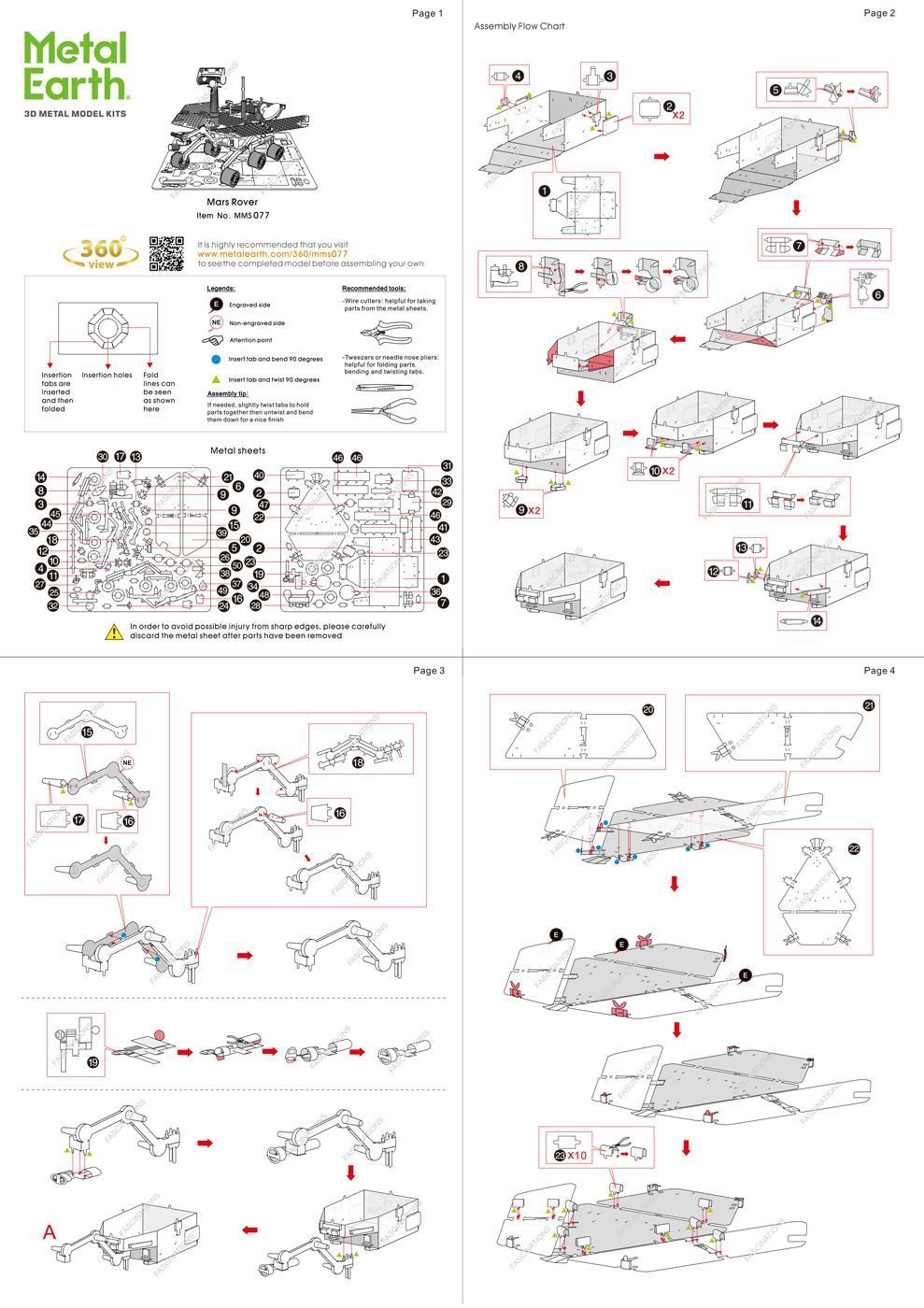 Metal Earth Aviation - Mars Rover | Metal Earth | DIY 3D Metal Model Kits
