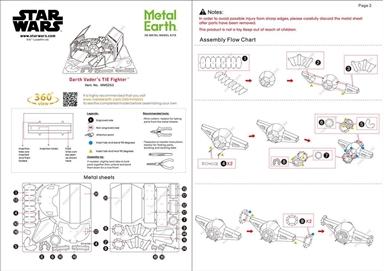metal earth darth vader tie fighter