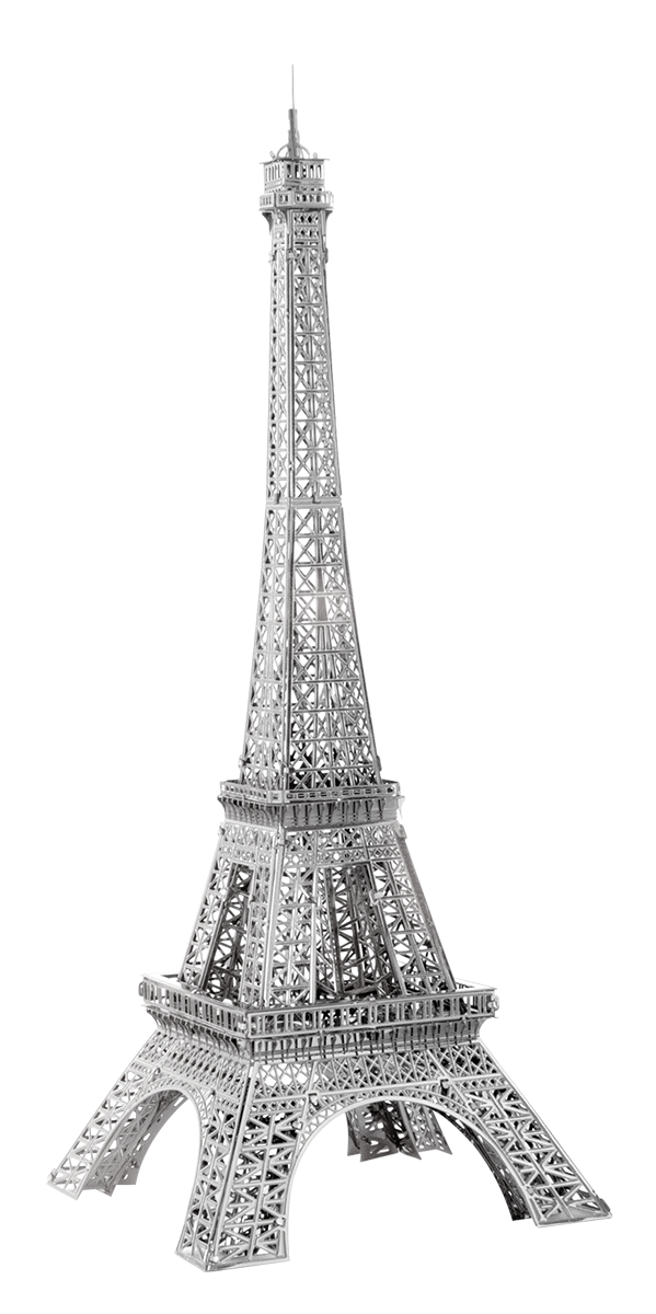 Papier peint 3d Tour Eiffel métallique