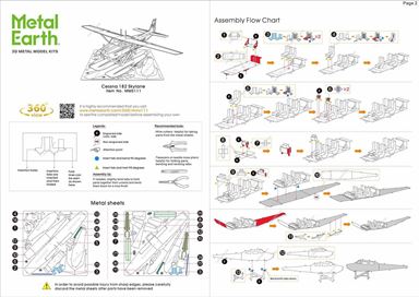 Metal Earth Cessna 182 Floatplane Metal Earth Diy 3d