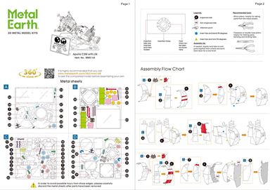 Apollo CSM with LM Metal Earth | 3D Metal Model Kits