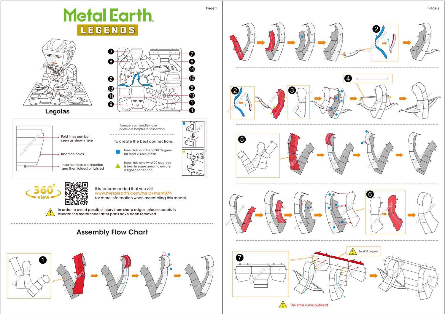 Details about   Fascinations Metal Earth Legends Lord of The Rings LEGOLAS 3D Model Kit MEM074 