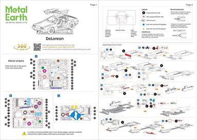 Zurück in die Zukunft Metal Earth 3D Bausatz DeLorean