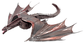 Metal Earth – Maquette Dragon En Acier – 3,5 Feuilles – Niveau Difficile – 30 X 18 X 12 Cm – Sans Colle Ni Soudure – Dès 14 Ans