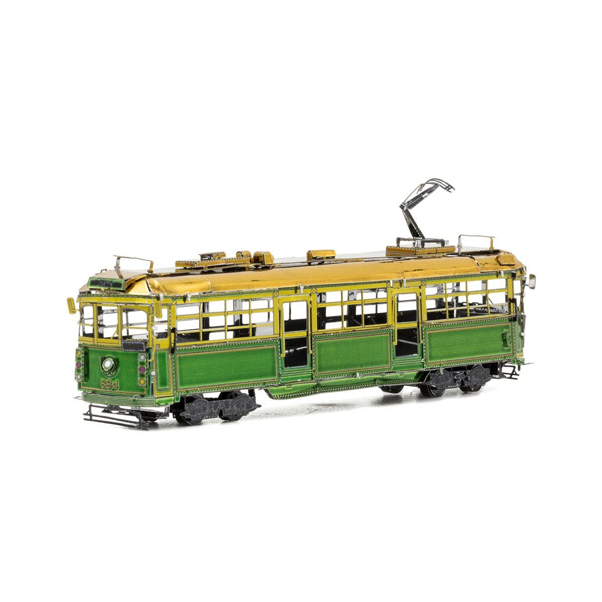 Set of 2 Metal Earth Model Kits Big Apple City Tour Bus & Melbourne W-class Tram 
