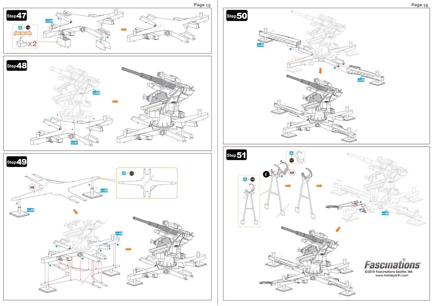 Metal Earth Iconx German Flak 88 3d Model Kit Metal Earth Diy 3d