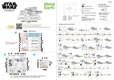 Instruction sheets of Zorii’s Y-Wing Fighter