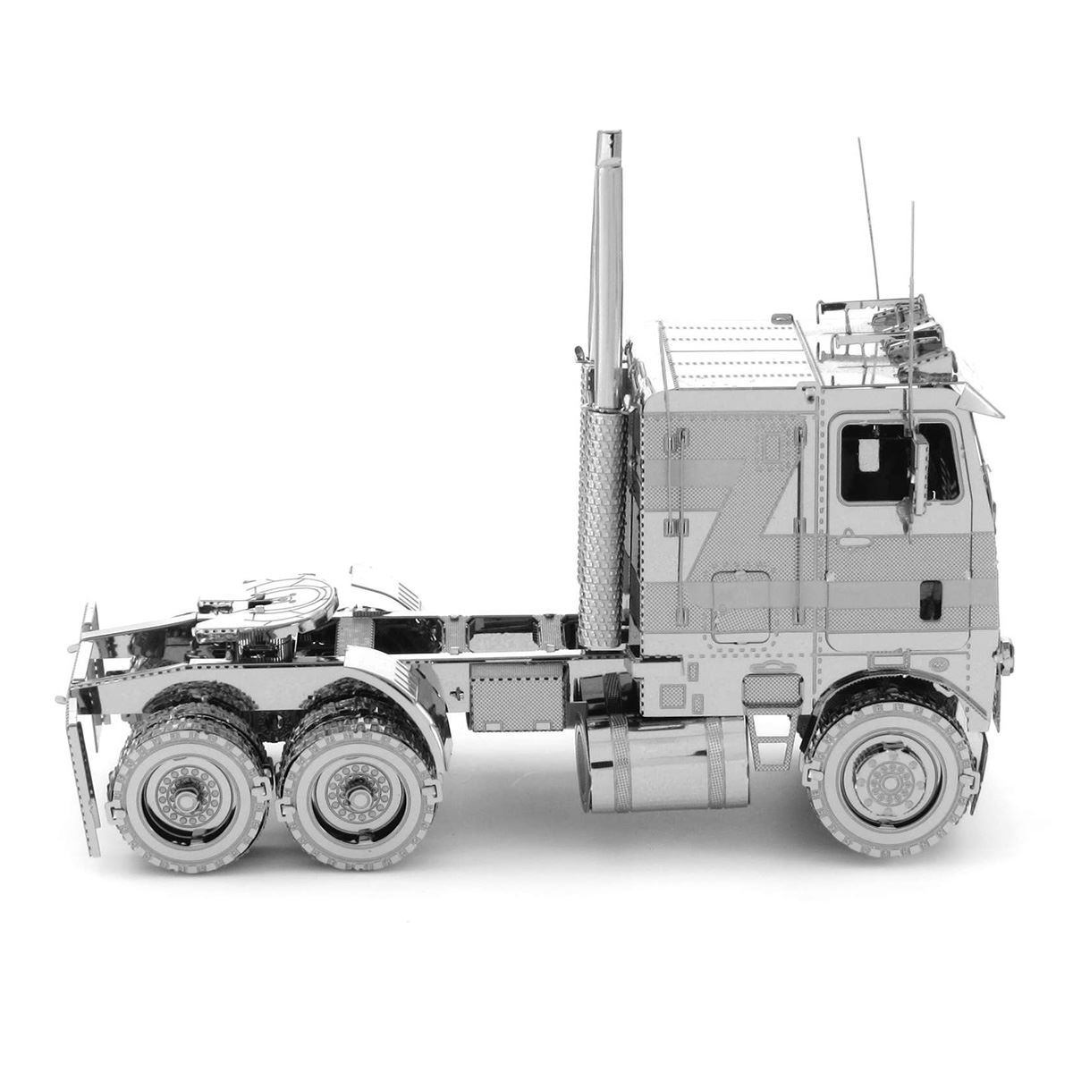SET of 4 Metal Earth Freightliner Long Nose COE Dump Snow Plow Truck Model Kits 