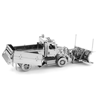 metal earth freightliner 114SD Snow Plow 1