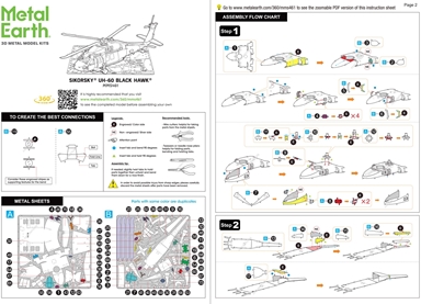Sikorsky ® UH-60 Black Hawk ® Metal Earth | 3D Metal Model Kits