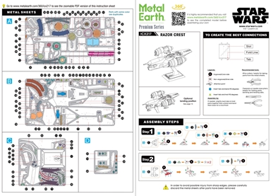 Razor Crest™ Metal Earth Star Wars Premium Series | 3D Metal Model