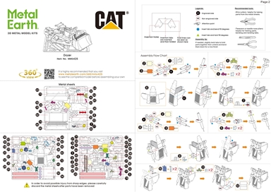metal earth Caterpillar - cat dozer instruction