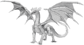 Metal Earth Serie Premium Cyber Wolf: Kit Modello 3D In Metallo Fai Da Te - Fantastico Lupo Cibernetico Da Costruire
