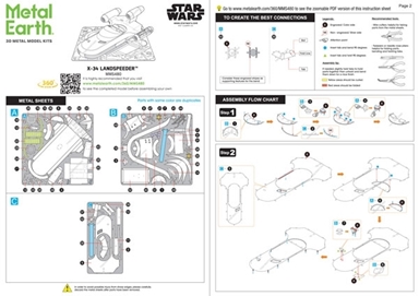 X-34 LANDSPEEDER™ Star Wars Metal Earth | 3D Metal Model Kits